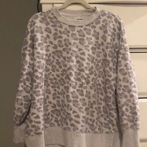 Aerie Cheetah print crewneck sweater